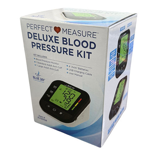 Deluxe Blood Pressure Kit with 2 Cuffs - Auto-Inflate, 198 Memories, Irregular Heartbeat Detection