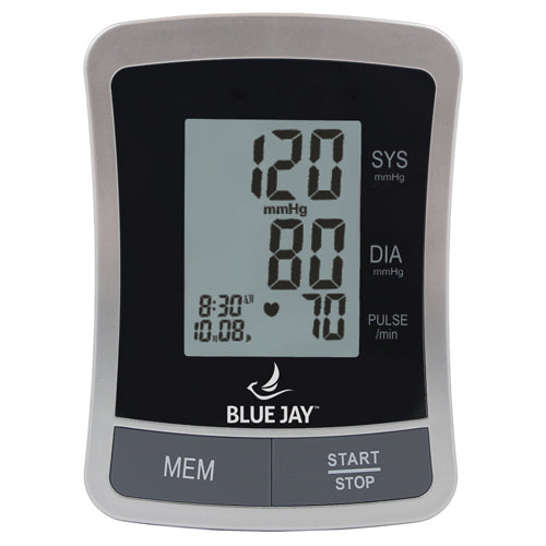 Blue Jay Automatic Blood Pressure Monitor with 120 Memory - 4 AAA