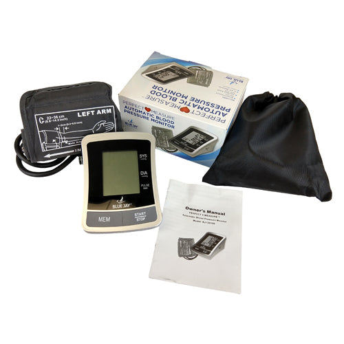 Blue Jay Automatic Blood Pressure Monitor with 120 Memory - 4 AAA