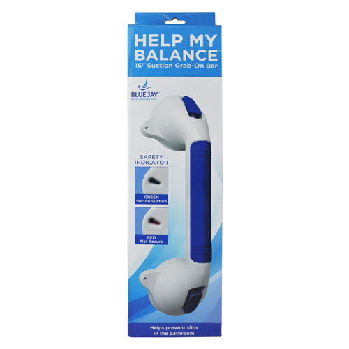 16-Inch Suction Grab Bar for Shower & Bath - Non-Adjustable Balance Assist