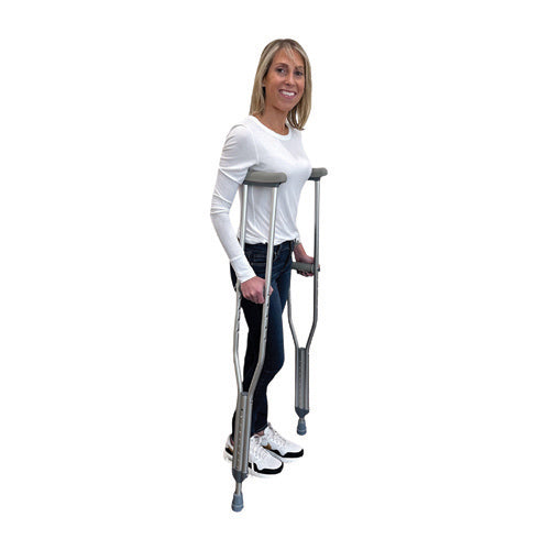 WALK WITH ME Youth Aluminum Crutches - Adjustable, Lightweight, 350 Lbs Capacity - Pair