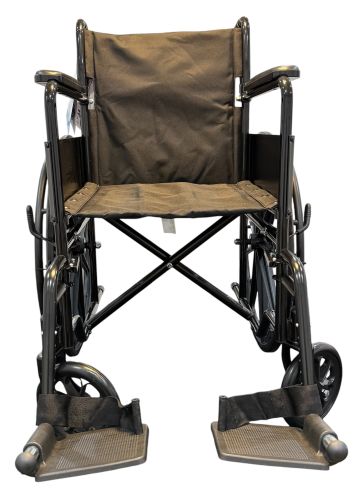 ROLL WITH ME 18" Wheelchair - Fixed Arms, Swing-Away Footrests - Standard K1 Model
