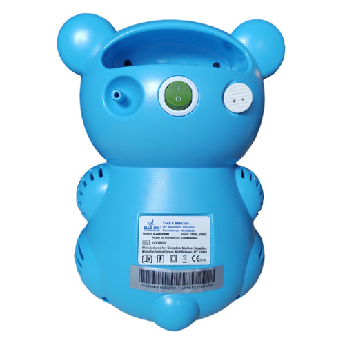Blue Jay Mr. Blue Bear Pediatric Nebulizer Compressor for Kids, Quiet, Fast Treatment, Child Mask Set