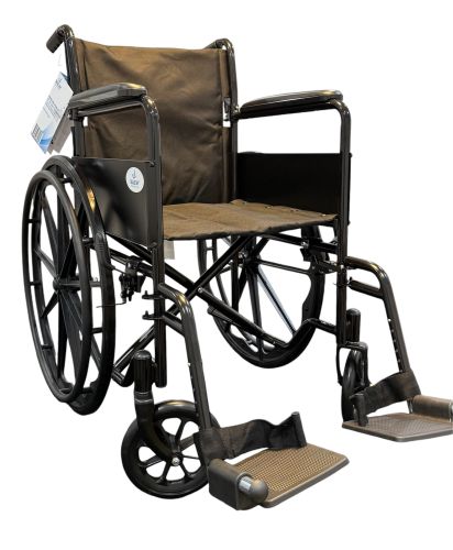 ROLL WITH ME 18" Wheelchair - Fixed Arms, Swing-Away Footrests - Standard K1 Model