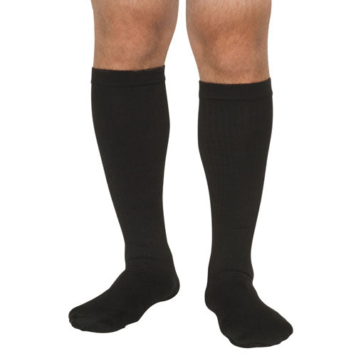 Men's Mild Compression Socks 10-15 mmHg - Black - Small/Medium - for Circulation & Travel