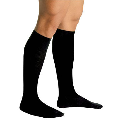 Men's 20-30 mmHg Compression Socks - Firm Support, Black, Large for Varicose Veins