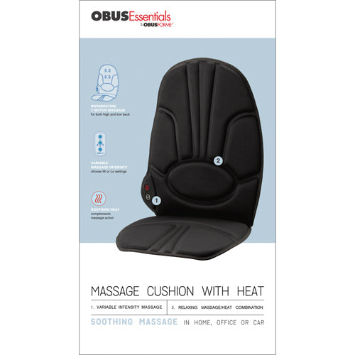 Heated Back Massage Cushion for Home & Car - Vibration Massage with Soothing Heat