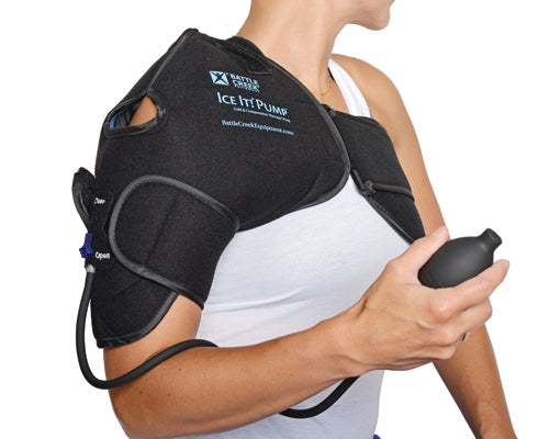 Ice It! Shoulder Cold + Compression Wrap with Pump - Targeted Pain Relief & Recovery