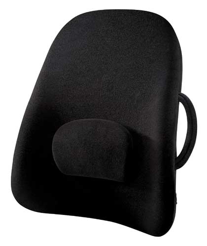 ObusForme Wideback Backrest Support - Extra Wide Lumbar Cushion for Broad Backs - Black