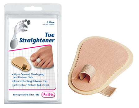 Pedifix Toe Straightener for Hammer Toe Pain Relief - Adjustable Toe Loop & Ball-of-Foot Cushion