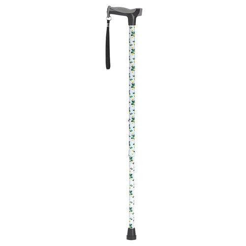 Comfort Grip Aluminum Cane - Lemons Fashion Color, 30"-39" Adjustable Height, 300 lbs Capacity