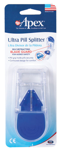 Ultra Pill Splitter with Blade Guard & Secure Pill Grip