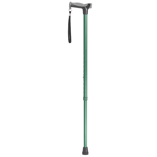 Comfort Grip Aluminum Cane - Forest Green - 300 lb Capacity - 30-39" Adjustable Height