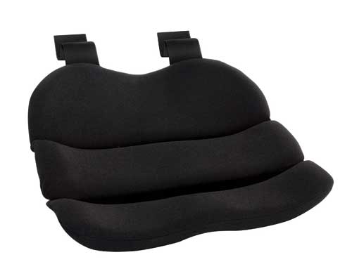 ObusForme Contoured Seat Cushion - Black Ergonomic Comfort for Office, Home & Car