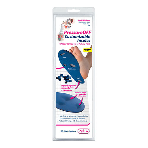PressureOFF System 7 Customizable Offloading Insole with Retach Pegs - XL Left - Plantar Relief Foot Care