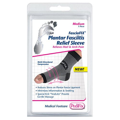 FasciaFix Plantar Fasciitis Relief Compression Sleeve - Medium - Single Sleeve
