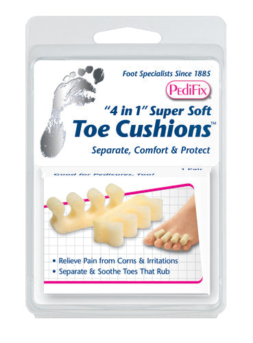 Toe Separator Cushions - Soft Foam Corn & Hammer Toe Relief (Pair)