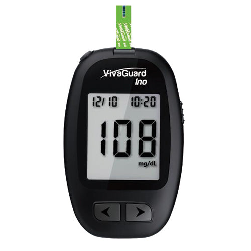 VivaGuard Ino Blood Glucose Meter - 900 Test Memory, No Coding - Diabetes Monitoring