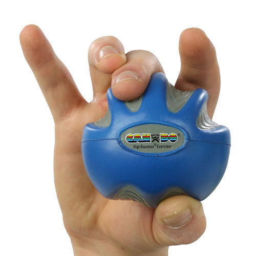 CanDo Digi-Squeeze Hand Exerciser - Medium Firm Blue - Finger & Grip Strength Trainer