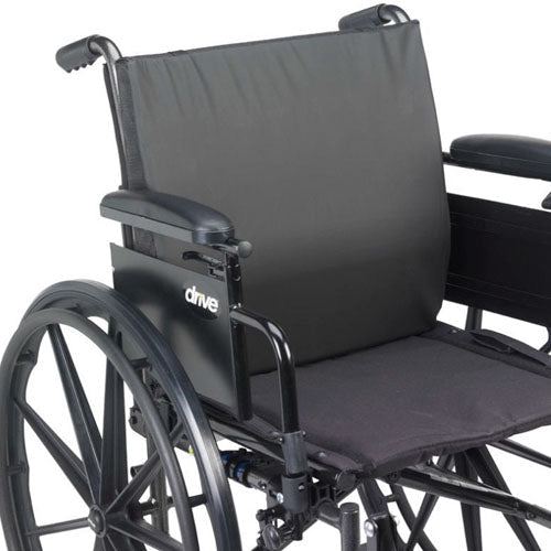 Wheelchair Back Support Cushion 20x17 with Lumbar Support & Non-Slip Base