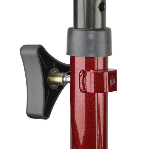 Duet 2-in-1 Rollator Transport Chair - Burgundy, Lightweight, Padded Seat & Backrest