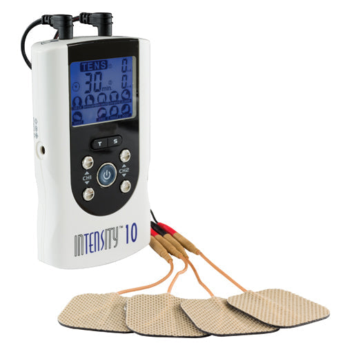 InTENSity 10 Digital TENS Unit - 2 Channel Pain Relief Device with AC/DC Adapter