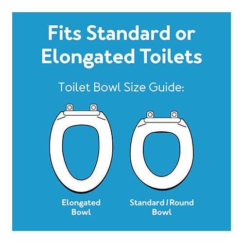 Carex 5 Inch Raised Toilet Seat - Elevated Riser for Standard & Elongated Toilets