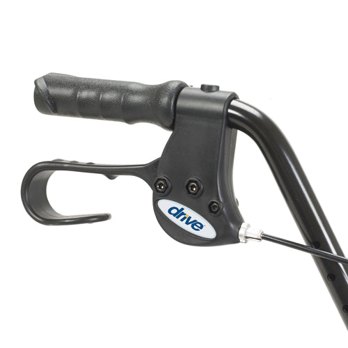 Lightweight Aluminum Rollator Walker with Padded Seat, Adjustable Handles, and Removable Back - Blue