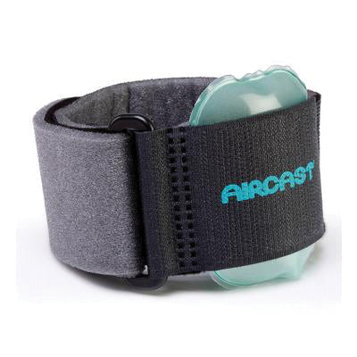 Aircast Tennis Elbow Armband 8-14", Black, Comfortable Support for Golf & Repetitive Strain