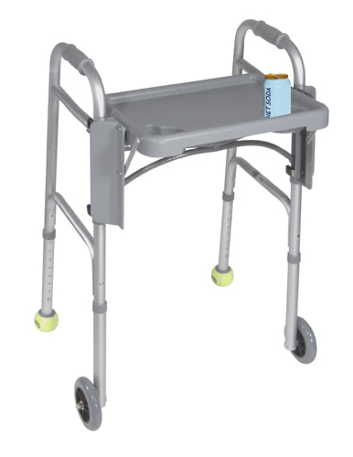Walker Tray - Folding Flip-Up Design, Fits Standard Walkers
