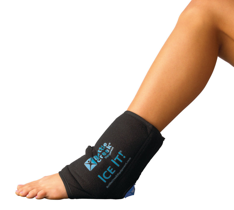 Ice It! Cold Therapy Wrap for Ankle, Elbow, Foot - 10.5 x 13 Inch - Reusable Cold Pack System