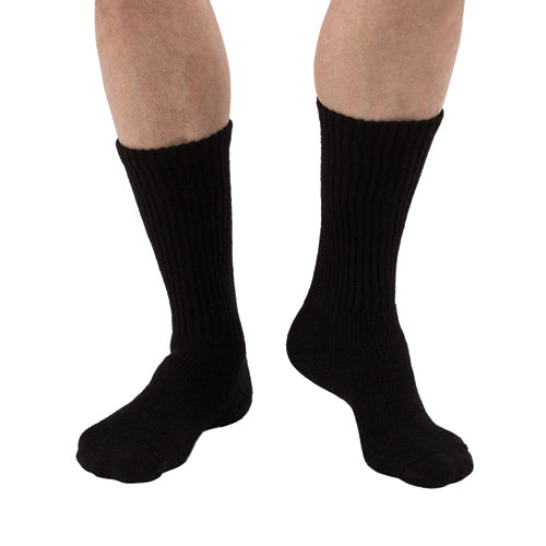 Jobst SensiFoot Diabetic Crew Socks - Black - Small - 8-15 mmHg Mild Compression