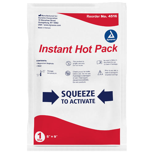 Instant Hot Pack - 5 x 9 Inch, 24 Count - Disposable Heat Packs for Muscle Pain Relief