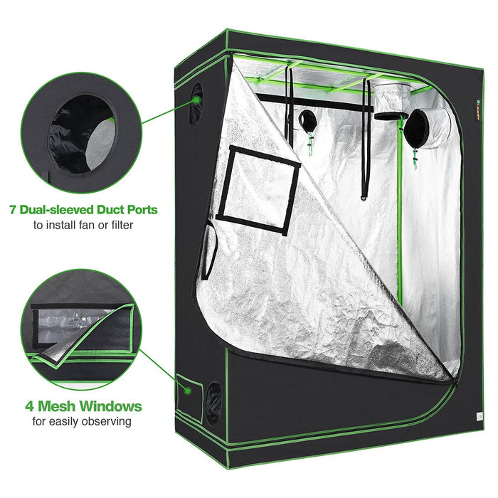 Yescom Grow Tent 60"x32"x80" Reflective Indoor Hydroponic