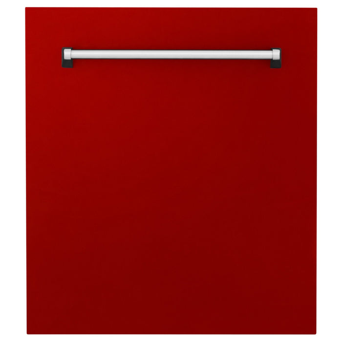 24" Dishwasher with Red Gloss panel, Stainless Tub, DWV-RG-24