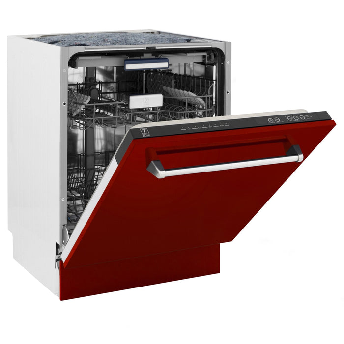 24" Dishwasher with Red Gloss panel, Stainless Tub, DWV-RG-24