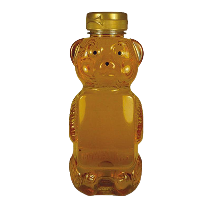 24 oz Plastic Flat Panel Honey Bears