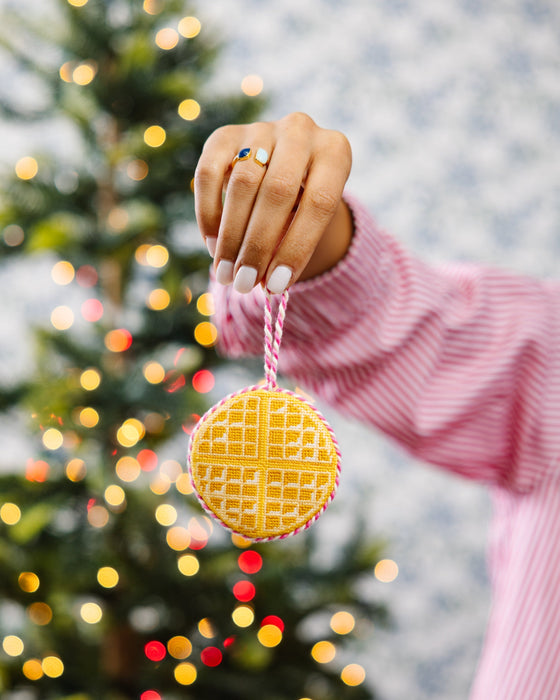Needlepoint Icon Ornament - Waffle
