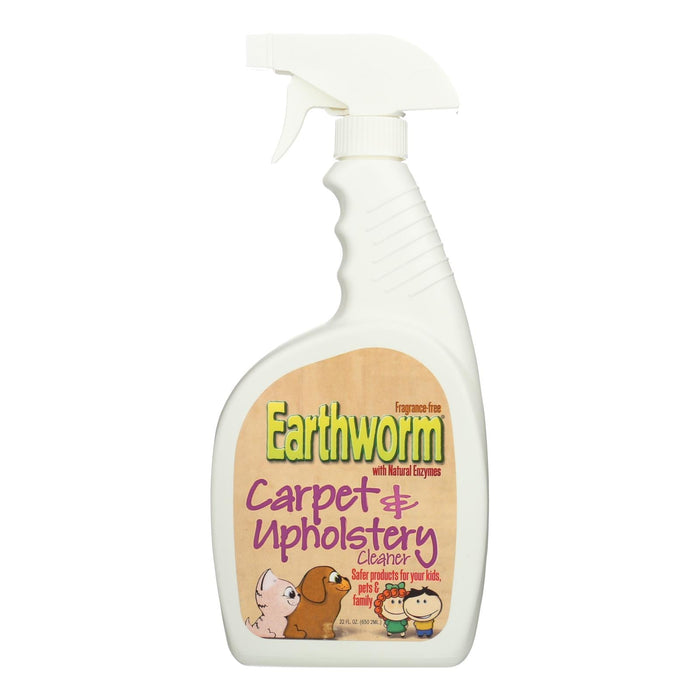 Earthworm Enzyme Carpet & Upholstery Cleaner | Eco-Friendly, Fragrance-Free, Pet-Friendly Stain Remover (Case of 6 x 22 Fl Oz)