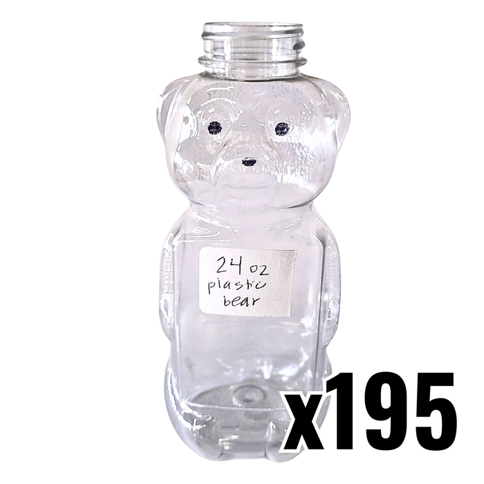 24 oz Plastic Flat Panel Honey Bears