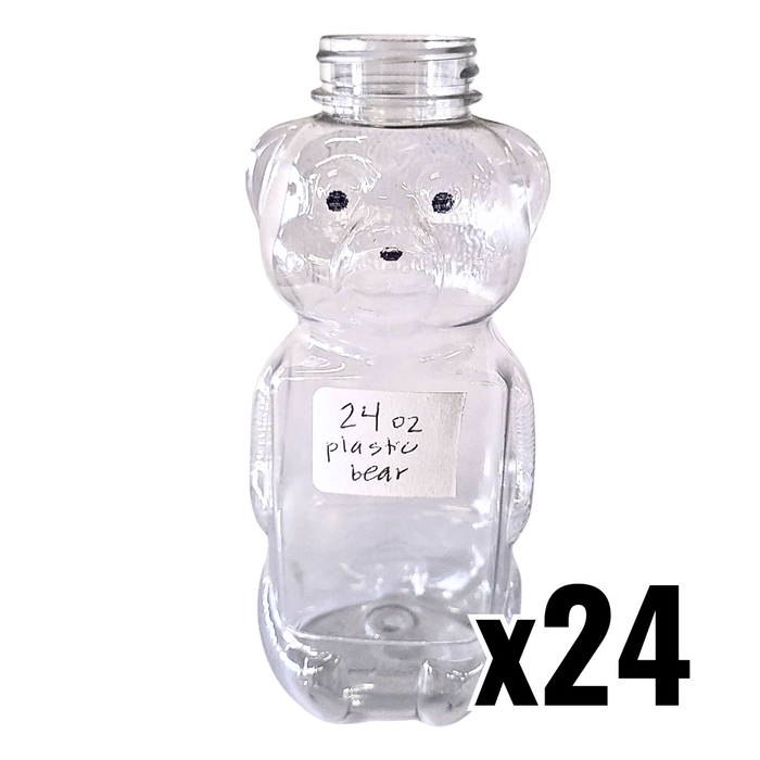 24 oz Plastic Flat Panel Honey Bears