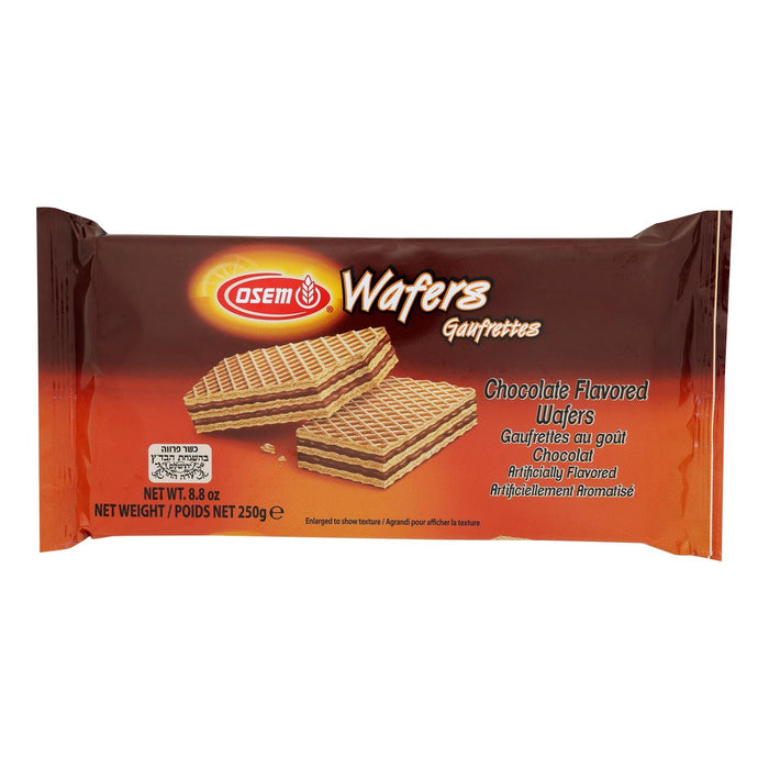 Osem Chocolate Flavored Wafers | Kosher, Crunchy Cookies for Snacking | 8.8 Oz (Case of 12)
