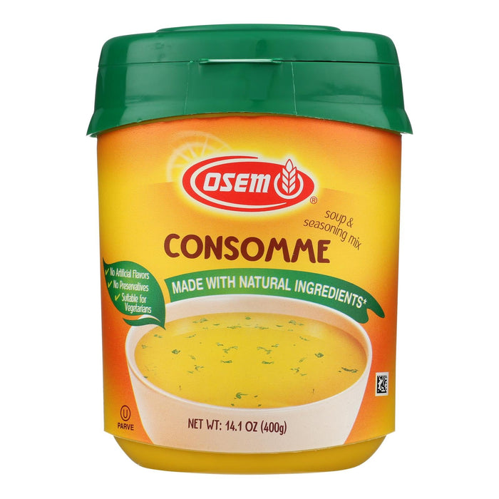 Osem Natural Consomme Soup & Seasoning Mix (12-Pack, 14.1 Oz Each) Kosher, Dairy-Free, Product of Israel