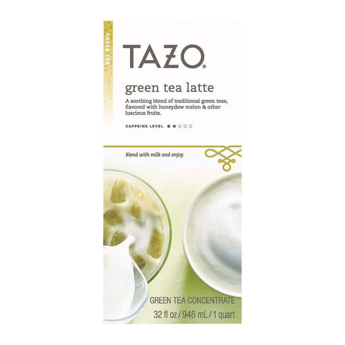Tazo Matcha Green Tea Latte Concentrate | Case of 6 x 32 Fl Oz | Kosher, Yeast-Free | Café Style Drink Mix