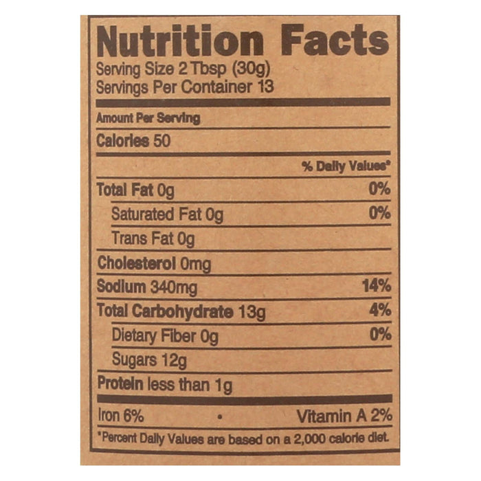 Triple Crown Bbq - Organic Classic BBQ Sauce, 14 fl oz (Case of 6) - Vegan Grilling Sauce