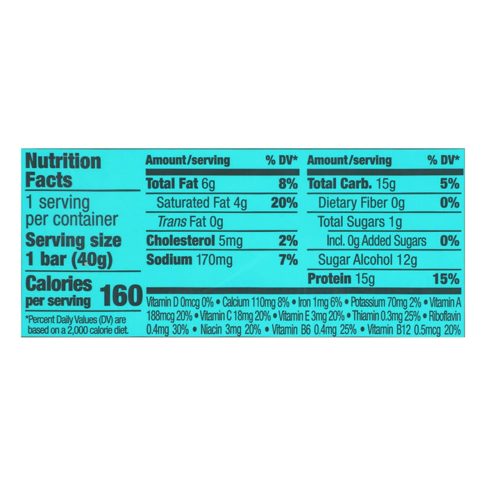 Fulfil Protein Bar - Chocolate Salted Caramel - 12 x 1.41 Oz - Low Sugar, High Protein Snack