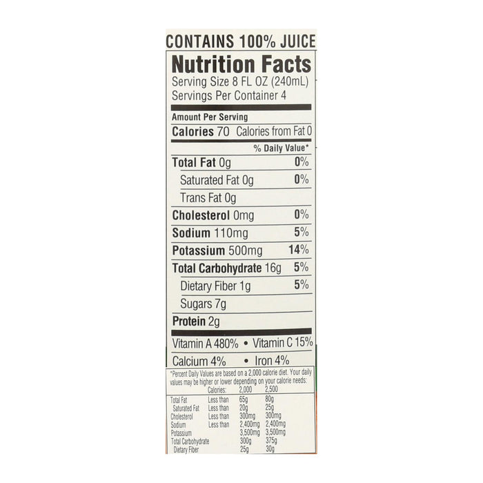 R.W. Knudsen Organic Carrot Juice - 32 fl oz (6 Pack)