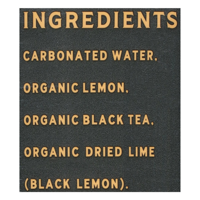 Rishi Sparkling Botanicals Black Lemon Tea - 12 x 12 fl oz