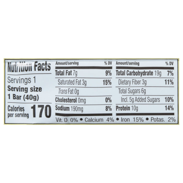 Mezcla Bar Peruvian Cocoa Peanut Butter Protein Bar, 1.4 oz, 12 Count