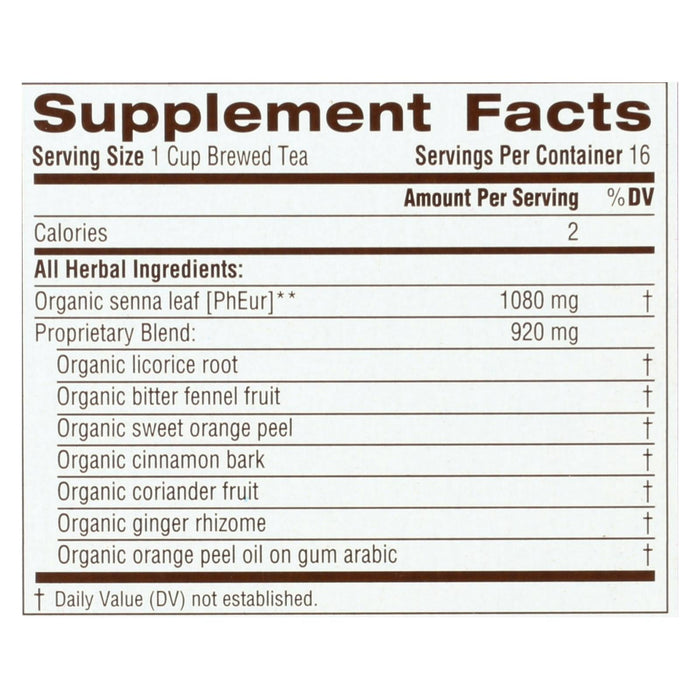 Traditional Medicinals Organic Senna Tea - Caffeine Free Laxative - 16 Bags